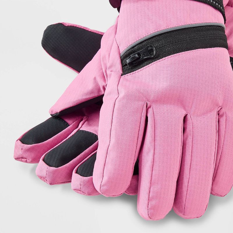 slide 2 of 3, Girls' Premium Ski Glove - All In Motion™ Pink 5-7, 1 ct