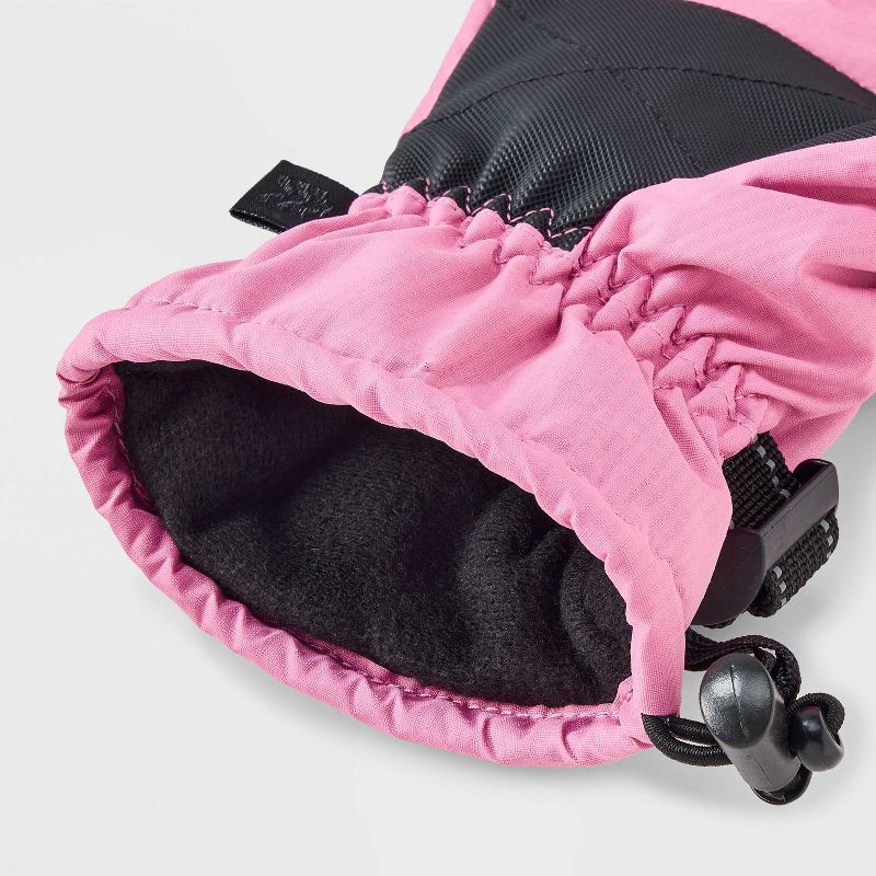 slide 3 of 3, Girls' Premium Ski Glove - All In Motion™ Pink 5-7, 1 ct