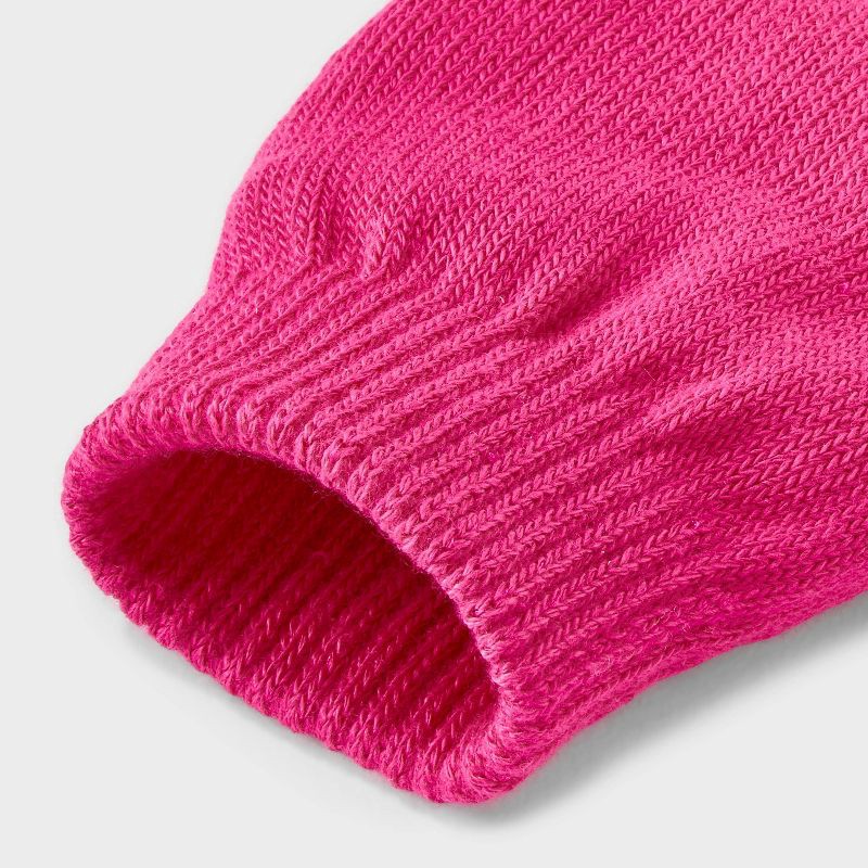 slide 3 of 3, Kids' 3pk Value Glove - Cat & Jack™ Pink/Cream/Black, 3 ct