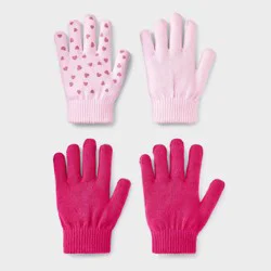 Girls' 2pk Value Glove - Cat & Jack™ Pink