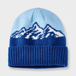 Boys' Mountain Beanie - Cat & Jacks™ Blue/White