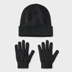 Kids&#x27; Value Hat and Gloves Set - Cat &amp; Jack™ Black