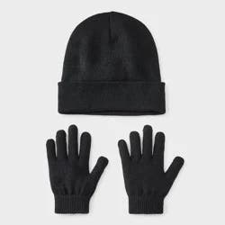 Kids' Value Hat and Gloves Set - Cat & Jack™ Black