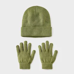 Kids&#x27; Value Hat and Gloves Set - Cat &amp; Jack™ Green