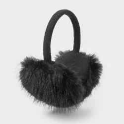 Girls' Faux Fur Earmuff - art class™ Black
