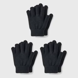 Kids' 3pk Value Glove - Cat & Jack™ Black
