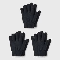 Kids' 3pk Value Glove - Cat & Jack™ Black