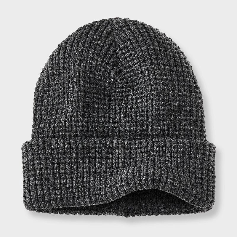 slide 2 of 3, Boys' Waffle Beanie Hat - art class™ Gray, 1 ct