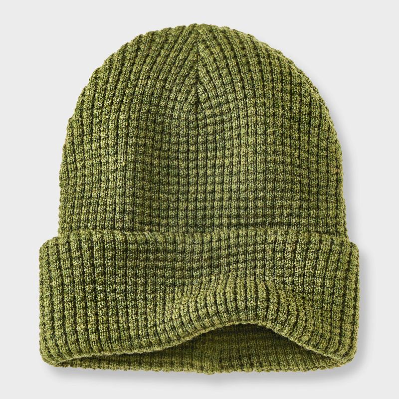 slide 2 of 3, Boys' Waffle Beanie Hat - art class™ Green, 1 ct