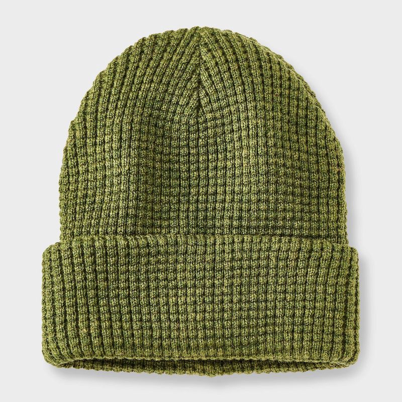 slide 1 of 3, Boys' Waffle Beanie Hat - art class™ Green, 1 ct