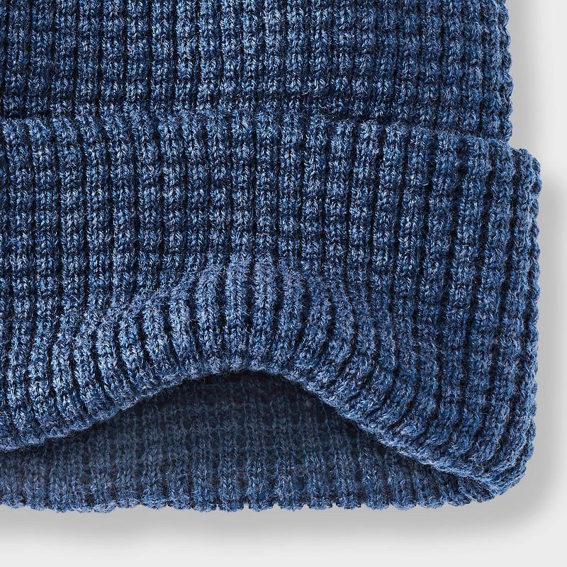 slide 3 of 3, Boys' Waffle Beanie Hat - art class™ Navy Blue, 1 ct