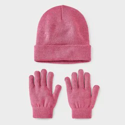 Kids' Value Hat and Gloves Set - Cat & Jack™ Rose Pink