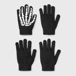 Boys' 2pk Value Glove - Cat & Jack™ Black