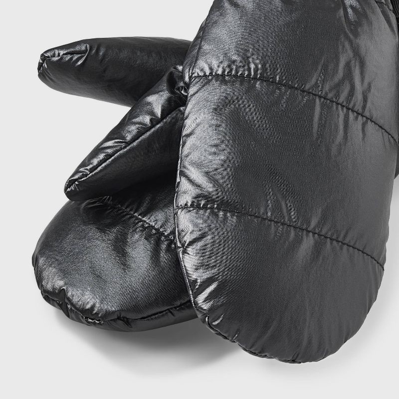 slide 2 of 3, Girls' Puffer Mitten - All In Motion™ Black 4-7, 1 ct