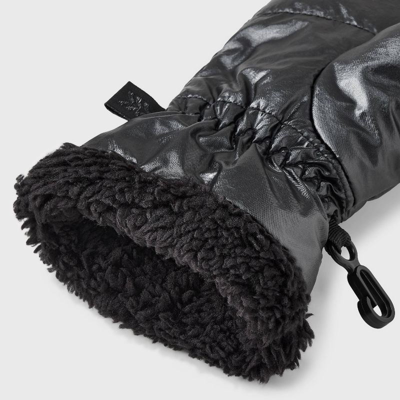 slide 3 of 3, Girls' Puffer Mitten - All In Motion™ Black 4-7, 1 ct