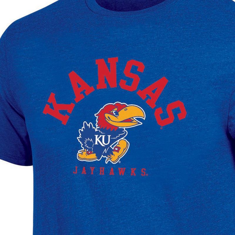 slide 3 of 3, NCAA Kansas Jayhawks Men's Core T-Shirt - M: Fit, Lightweight Jersey, 1 ct