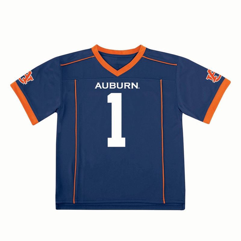 slide 1 of 3, NCAA Auburn Tigers Toddler Boys' Jersey - 3T: Polyester V Neck Pullover, 1 ct