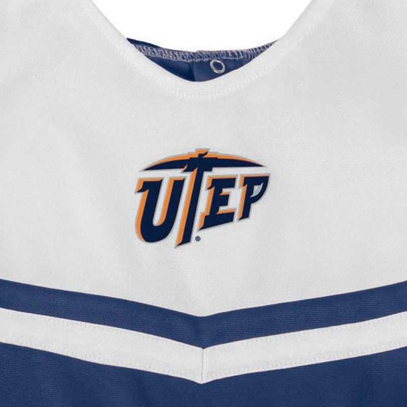 slide 3 of 3, NCAA UTEP Miners Infant Girls' Cheer Dress Set - 18M: Sleeveless V Neck Knit with Embroidered Detail, 1 ct