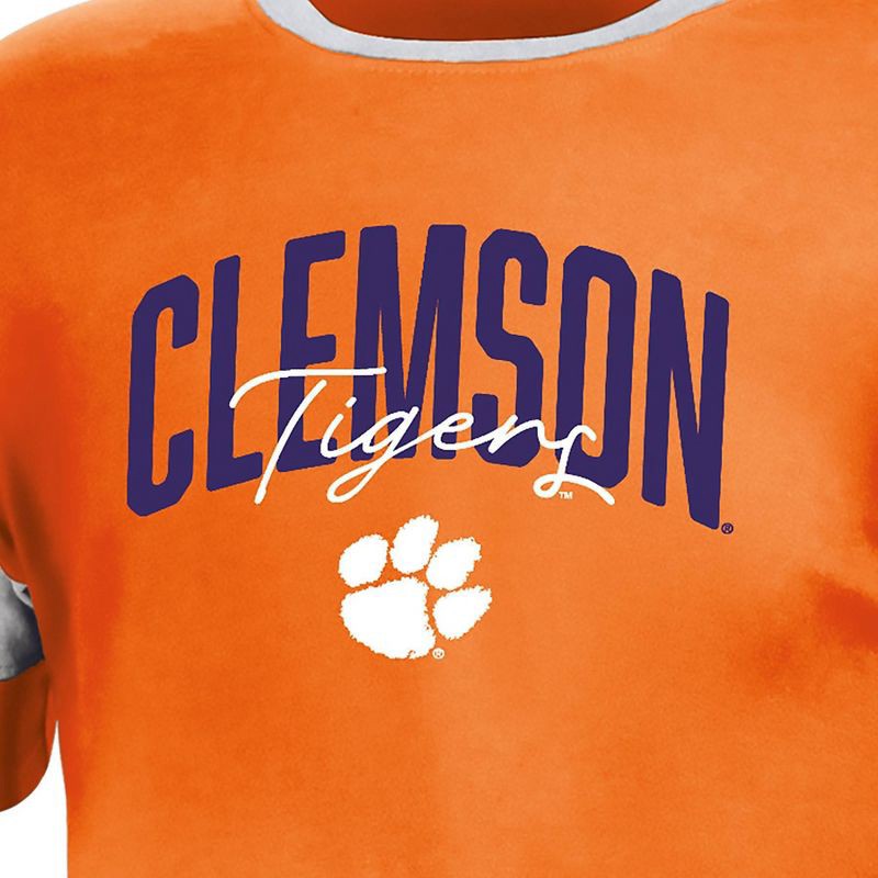 slide 3 of 3, NCAA Clemson Tigers Girls' Knot T-Shirt - XS, 1 ct