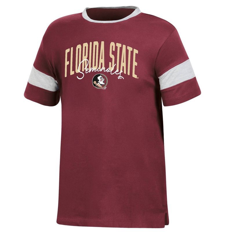 slide 1 of 3, NCAA Florida State Seminoles Girls' Knot T-Shirt - L, 1 ct