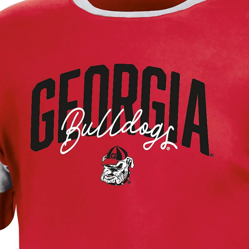 slide 3 of 3, NCAA Georgia Bulldogs Girls' Knot T-Shirt - S, 1 ct