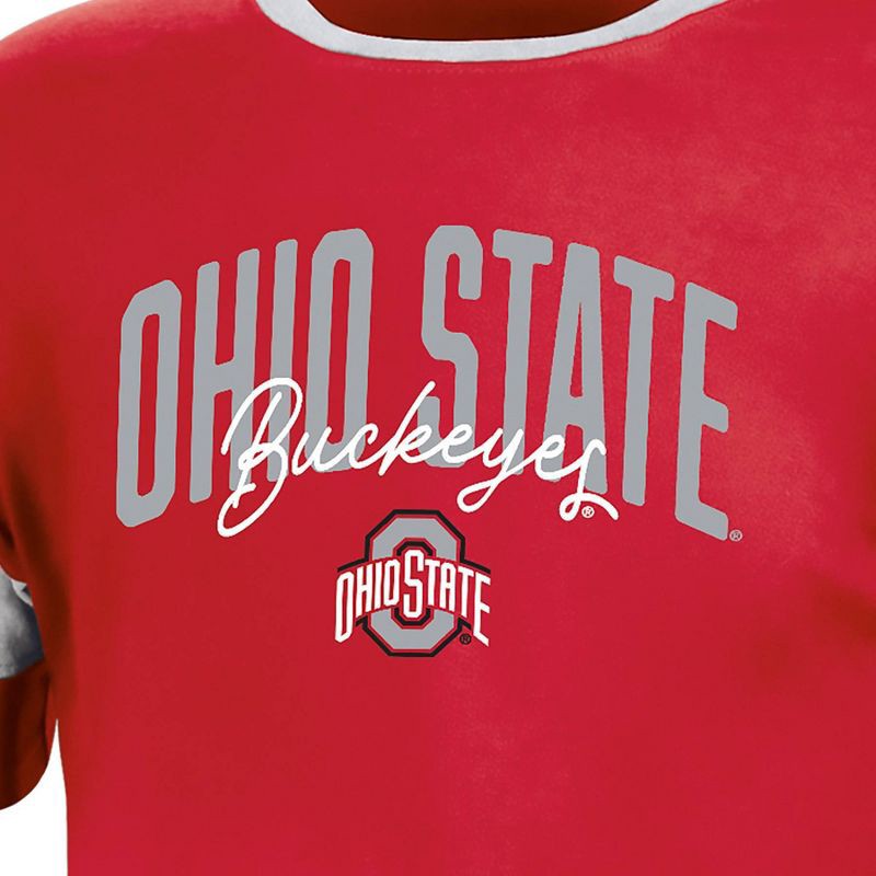 slide 3 of 3, NCAA Ohio State Buckeyes Girls' Knot T-Shirt - L, 1 ct