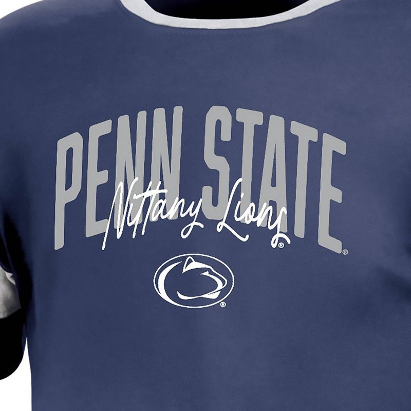 slide 3 of 3, NCAA Penn State Nittany Lions Girls' Knot T-Shirt - M: Relaxed Fit, Jersey Fabric, 1 ct