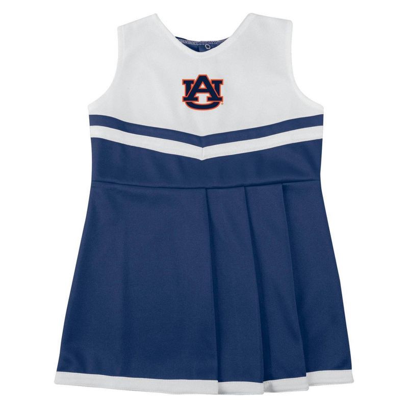 slide 1 of 3, NCAA Auburn Tigers Infant Girls' Cheer Dress Set - 18M: Solid Knit V Neck Pullover, 1 ct