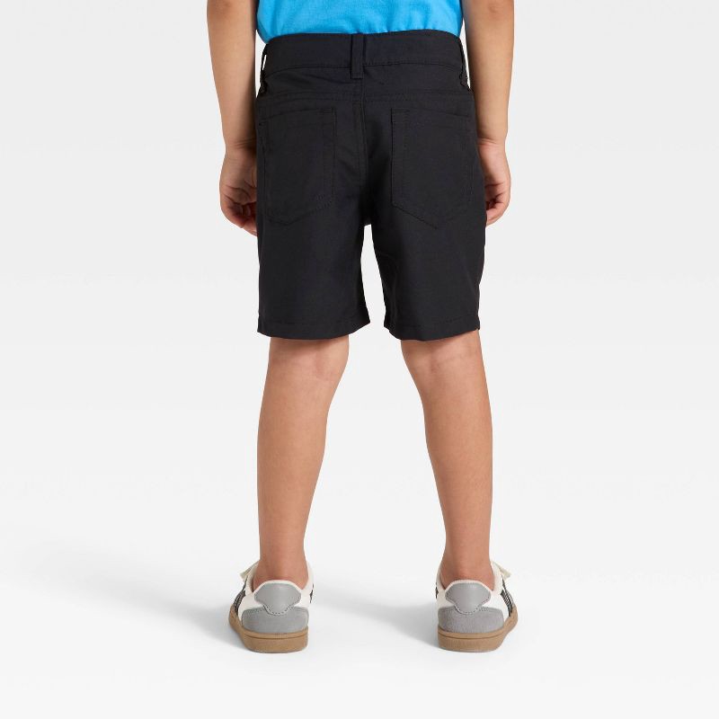 slide 2 of 3, Toddler Boys' Quick Dry Chino Shorts - Cat & Jack™ Black 5T, 1 ct