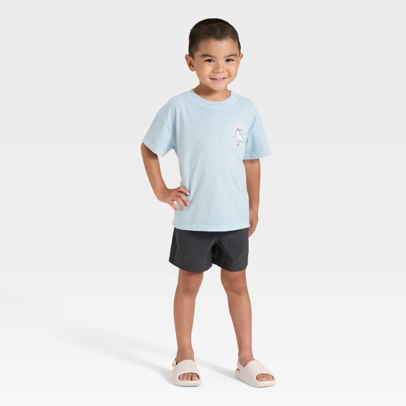 slide 3 of 3, Toddler Boys' Quick Dry Pull-On Shorts - Cat & Jack™ Charcoal 3T, 1 ct