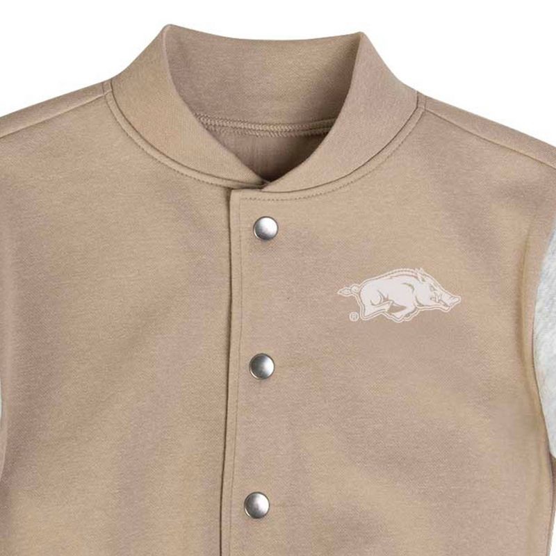 slide 3 of 3, NCAA Arkansas Razorbacks Toddler Boys' Tan Button Up Jacket - 2T, 1 ct
