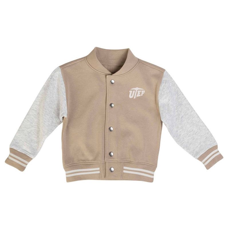 slide 1 of 3, NCAA UTEP Miners Toddler Boys' Tan Button Up Jacket - 3T, 1 ct