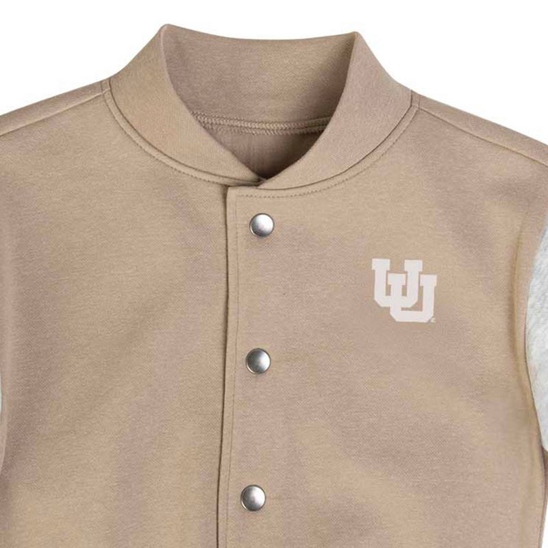 slide 3 of 3, NCAA Utah Utes Toddler Boys' Tan Button Up Jacket - 2T, 1 ct