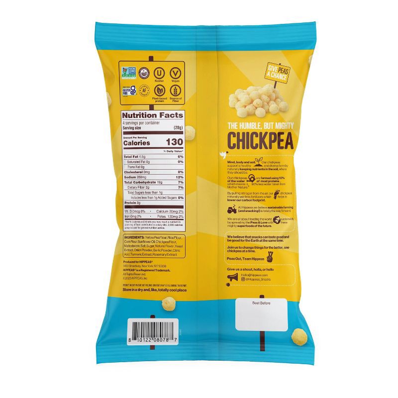 slide 2 of 3, Hippeas Puffs Cheddar Pops - 4oz, 4 oz