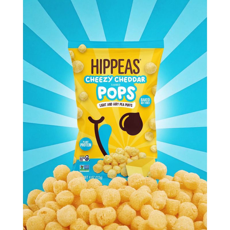 slide 3 of 3, Hippeas Puffs Cheddar Pops - 4oz, 4 oz