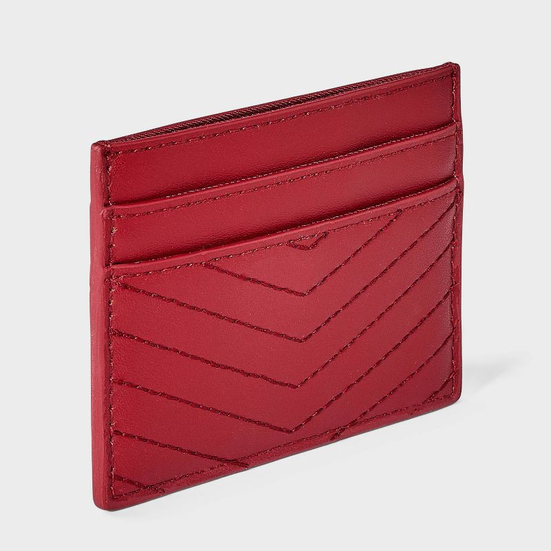 slide 2 of 4, Basic Card Case Wallet - A New Day™ Red, 1 ct