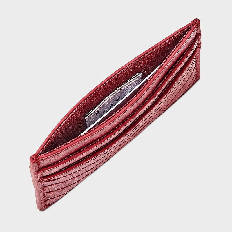slide 3 of 4, Basic Card Case Wallet - A New Day™ Red, 1 ct