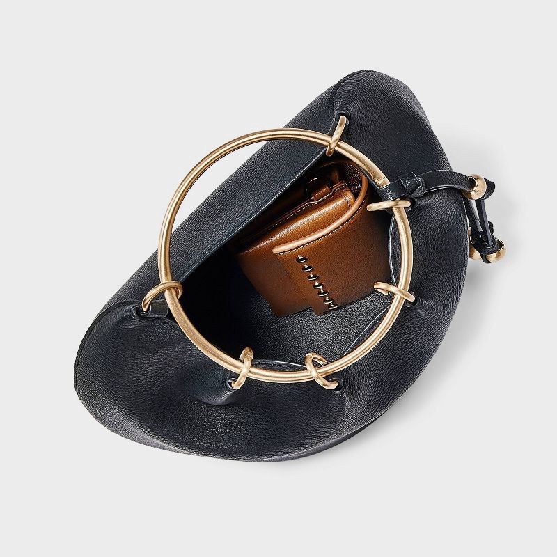 slide 4 of 5, Gathered Bracelet Handbag - A New Day™ Black, 1 ct