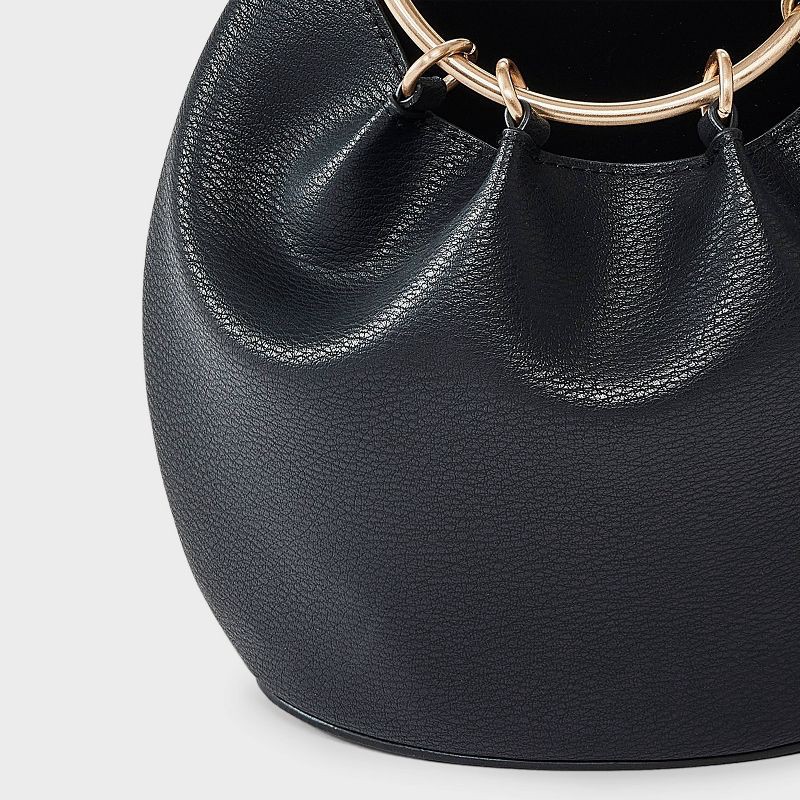 slide 5 of 5, Gathered Bracelet Handbag - A New Day™ Black, 1 ct