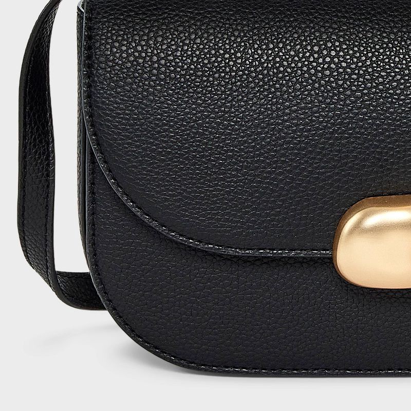 slide 5 of 5, Flap Crossbody Bag - A New Day™ Black, 1 ct
