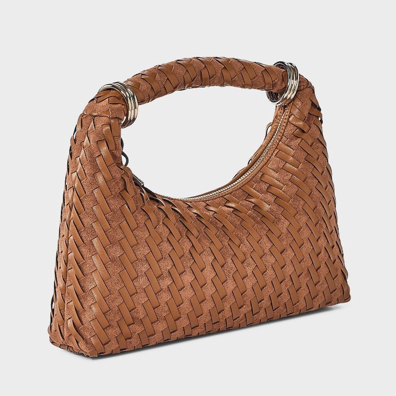 slide 3 of 5, Soft Woven Mini Handbag - A New Day Brown, 1 ct