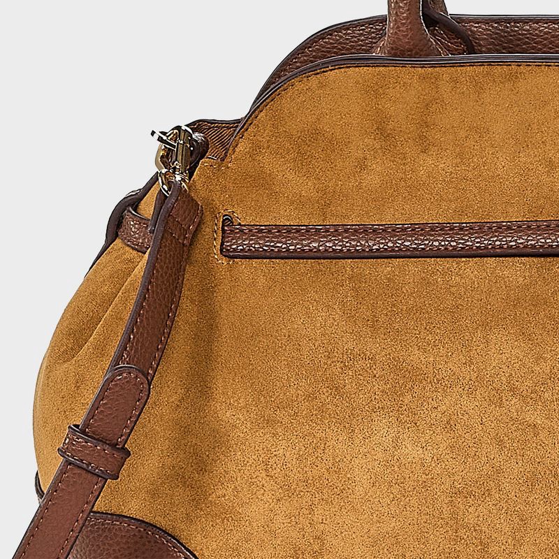 slide 5 of 5, Belted Satchel Handbag - A New Day™ Brown, 1 ct