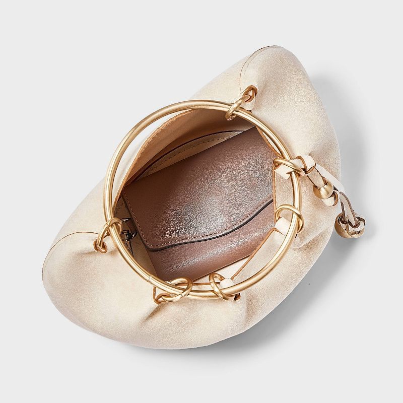 slide 4 of 5, Gathered Bracelet Handbag - A New Day™ Cream, 1 ct