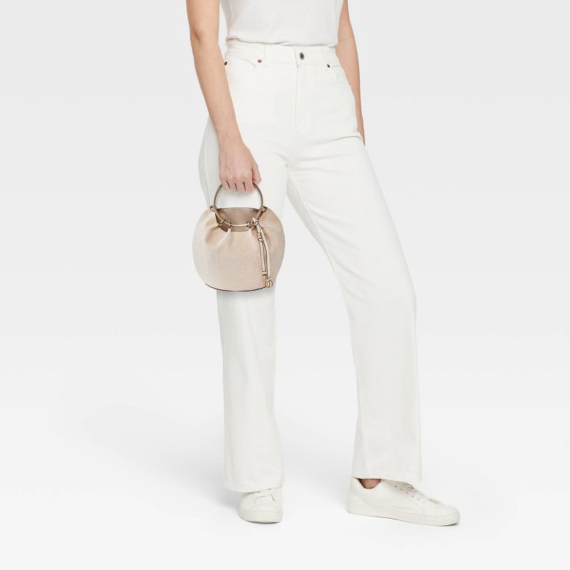 slide 2 of 5, Gathered Bracelet Handbag - A New Day™ Cream, 1 ct