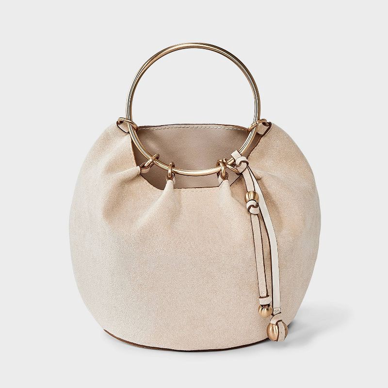 slide 1 of 5, Gathered Bracelet Handbag - A New Day™ Cream, 1 ct