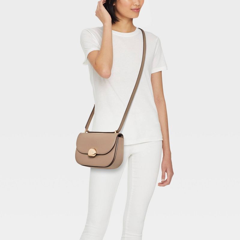 slide 2 of 5, Flap Crossbody Bag - A New Day™ Brown, 1 ct