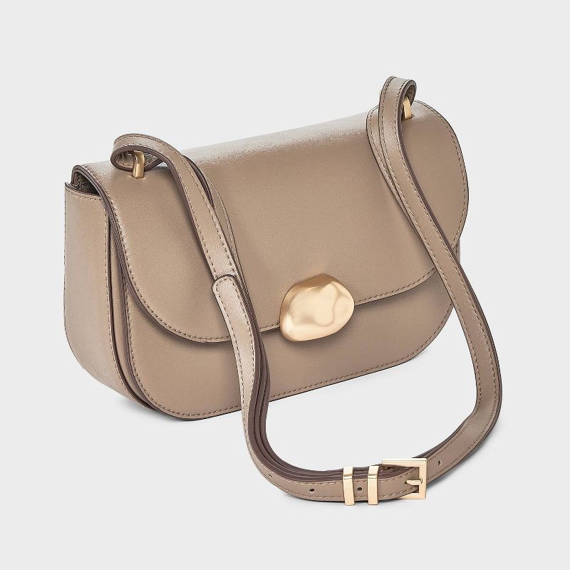 slide 3 of 5, Flap Crossbody Bag - A New Day™ Brown, 1 ct
