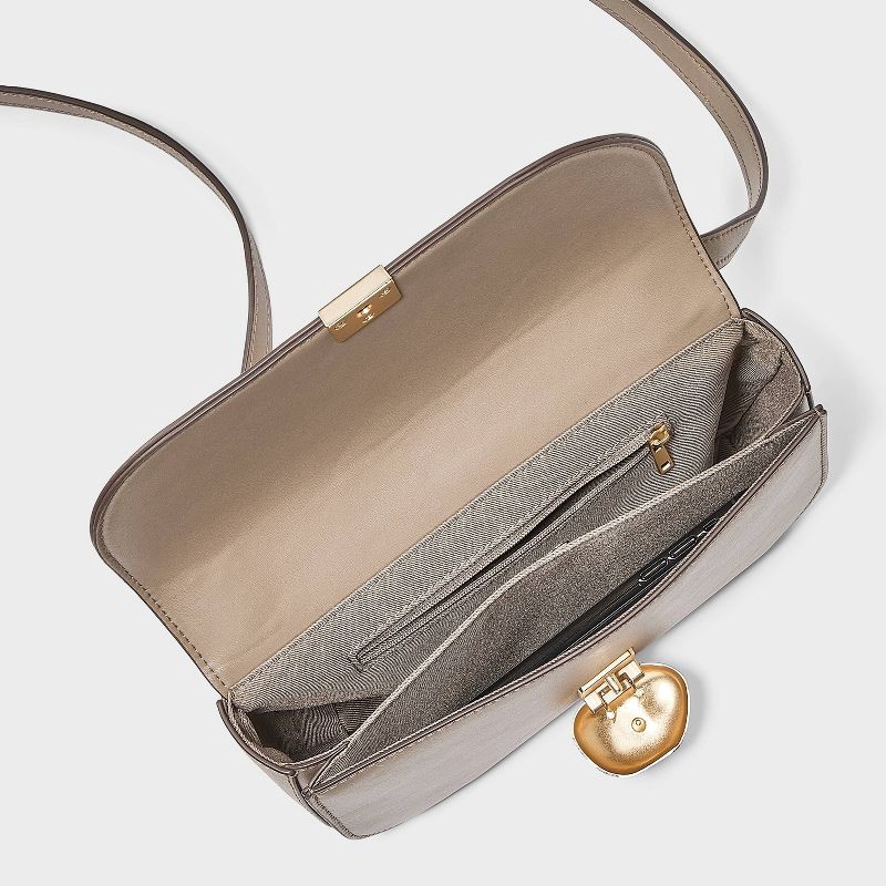 slide 4 of 5, Flap Crossbody Bag - A New Day™ Brown, 1 ct