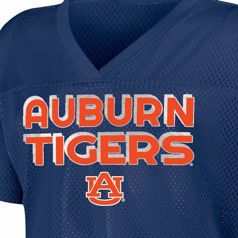 slide 3 of 3, NCAA Auburn Tigers Girls' White Jersey - XS, 1 ct