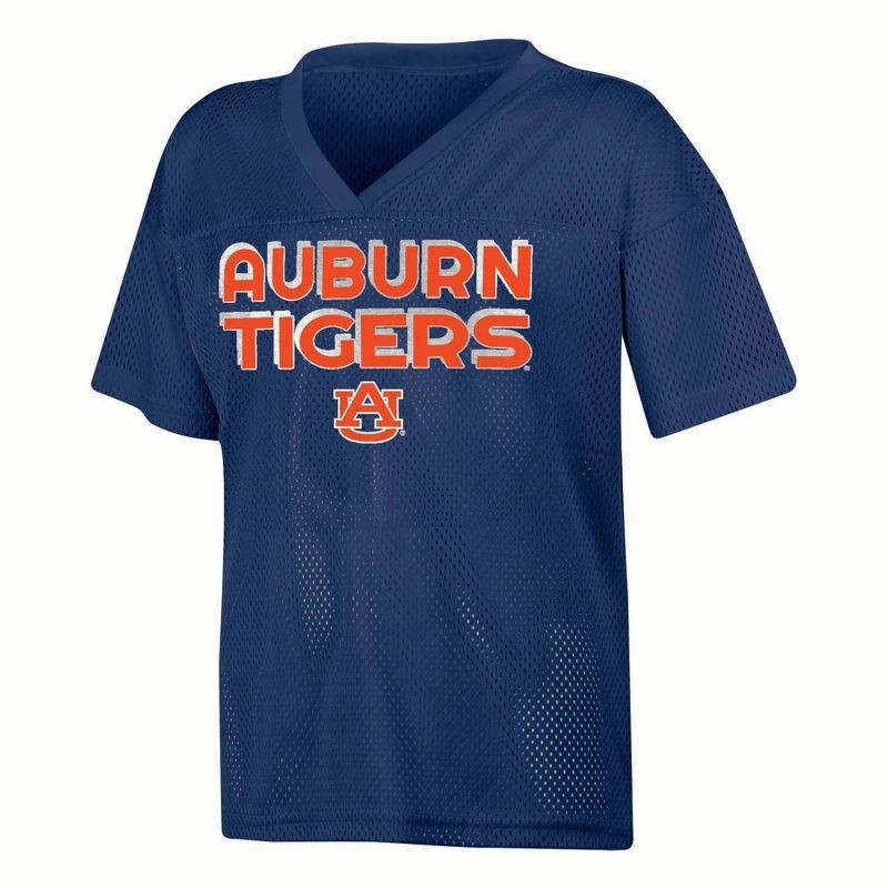 slide 1 of 3, NCAA Auburn Tigers Girls' White Jersey - L, 1 ct